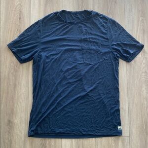 Vuori Men's Navy Striped Tee